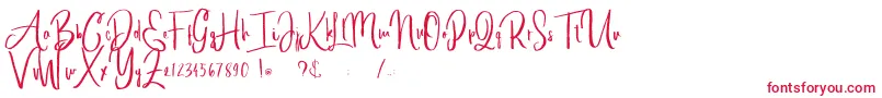 alleiyana Font – Red Fonts on White Background