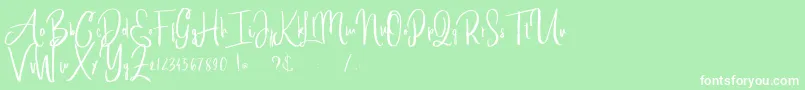 alleiyana Font – White Fonts on Green Background