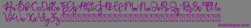 Alleluya Font – Purple Fonts on Gray Background