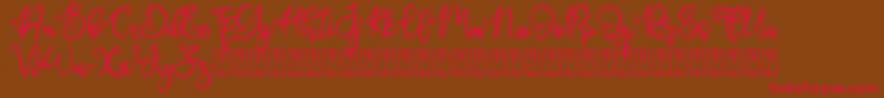 Alleluya Font – Red Fonts on Brown Background