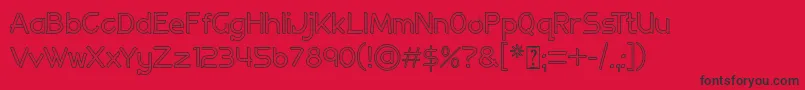Allenatore Regular Outline Font – Black Fonts on Red Background