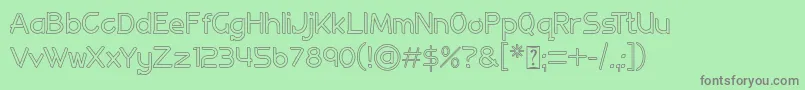 Allenatore Regular Outline-Schriftart – Graue Schriften auf grünem Hintergrund