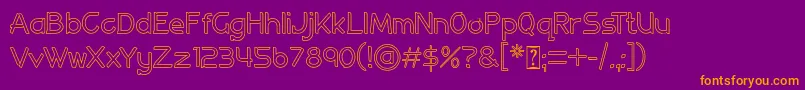 Allenatore Regular Outline Font – Orange Fonts on Purple Background