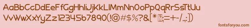 Шрифт Allenatore Regular – коричневые шрифты на розовом фоне