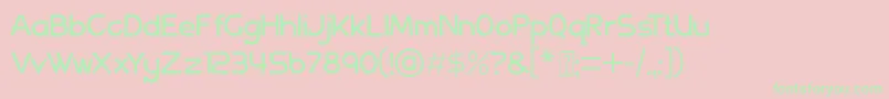 Allenatore Regular-Schriftart – Grüne Schriften auf rosa Hintergrund
