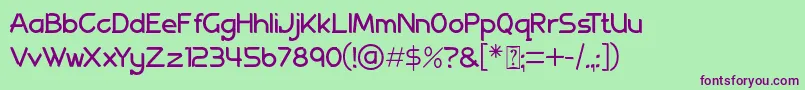 Allenatore Regular Font – Purple Fonts on Green Background