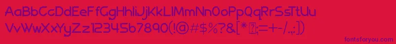 Allenatore Regular Font – Purple Fonts on Red Background