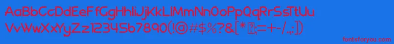 Allenatore Regular Font – Red Fonts on Blue Background
