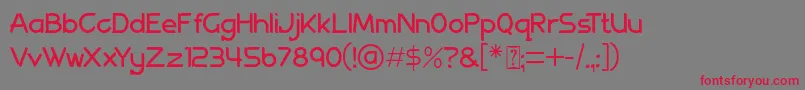 Allenatore Regular-Schriftart – Rote Schriften auf grauem Hintergrund