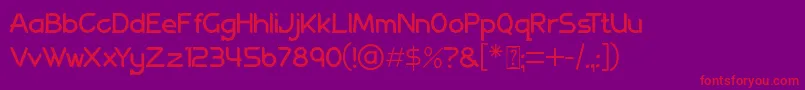 Allenatore Regular Font – Red Fonts on Purple Background