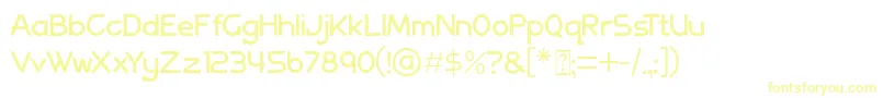 Allenatore Regular Font – Yellow Fonts on White Background