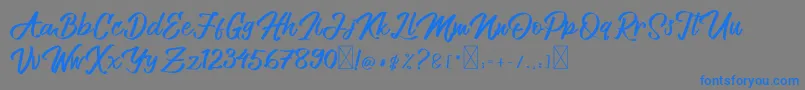 Allenattore Font – Blue Fonts on Gray Background