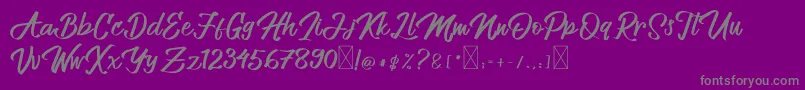 Allenattore Font – Gray Fonts on Purple Background