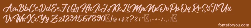 Allenattore Font – Pink Fonts on Brown Background
