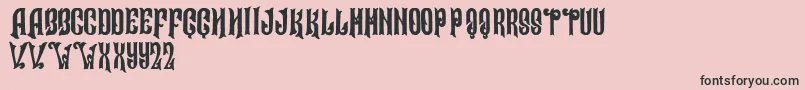 Alleria Font – Black Fonts on Pink Background
