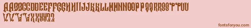 Alleria Font – Brown Fonts on Pink Background