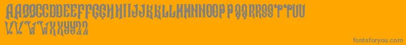 Alleria Font – Gray Fonts on Orange Background