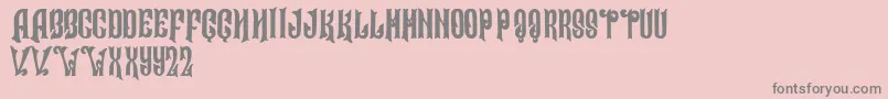 Alleria Font – Gray Fonts on Pink Background