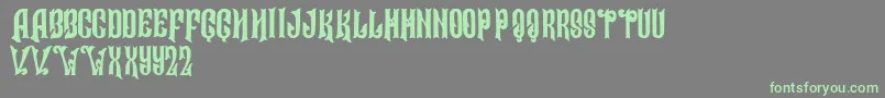 Alleria Font – Green Fonts on Gray Background