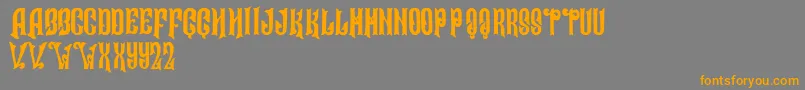 Alleria Font – Orange Fonts on Gray Background