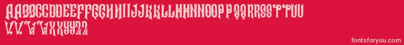 Alleria Font – Pink Fonts on Red Background