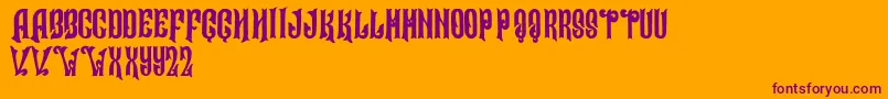Alleria Font – Purple Fonts on Orange Background