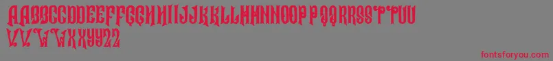 Alleria Font – Red Fonts on Gray Background