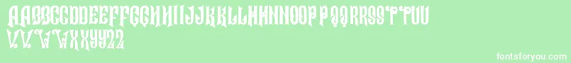 Alleria Font – White Fonts on Green Background