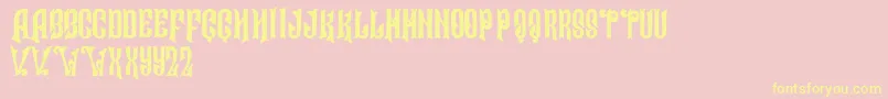 Alleria Font – Yellow Fonts on Pink Background