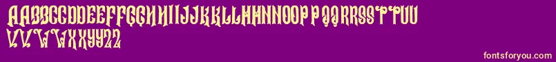 Alleria Font – Yellow Fonts on Purple Background