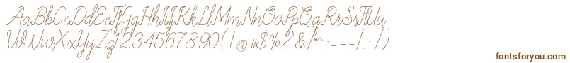 Шрифт allexandrea – коричневые шрифты на белом фоне