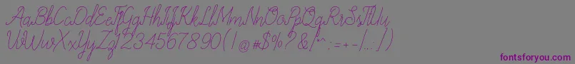 allexandrea Font – Purple Fonts on Gray Background