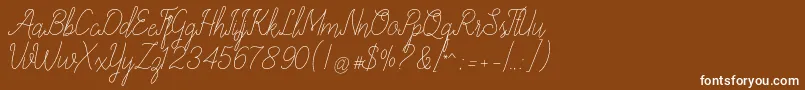 Шрифт allexandrea – белые шрифты на коричневом фоне