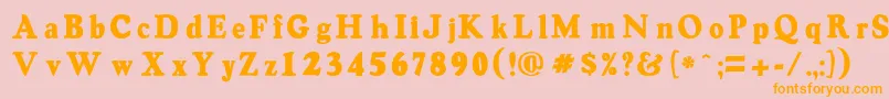 Pcharveygrey Font – Orange Fonts on Pink Background