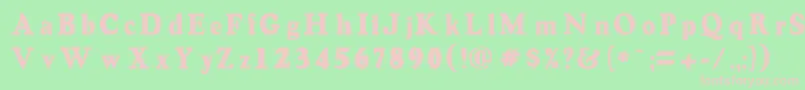 Pcharveygrey Font – Pink Fonts on Green Background