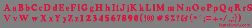 Pcharveygrey Font – Red Fonts on Gray Background