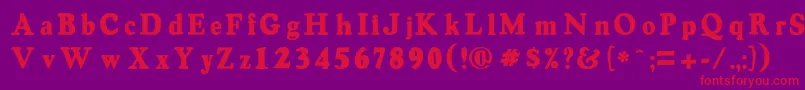 Pcharveygrey Font – Red Fonts on Purple Background