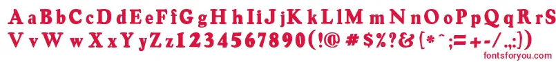Pcharveygrey Font – Red Fonts on White Background
