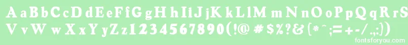 Pcharveygrey Font – White Fonts on Green Background