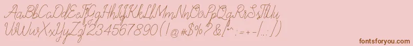 allexandrea Font – Brown Fonts on Pink Background