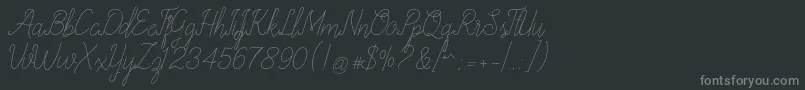 allexandrea Font – Gray Fonts on Black Background