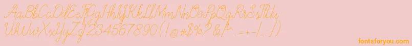 allexandrea Font – Orange Fonts on Pink Background
