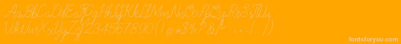 allexandrea Font – Pink Fonts on Orange Background