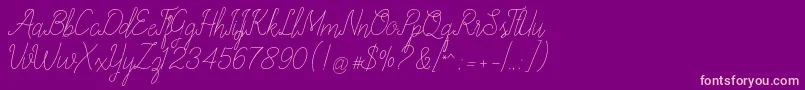 allexandrea Font – Pink Fonts on Purple Background