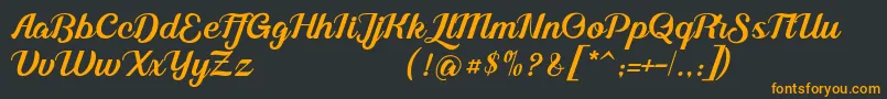 Alleyster DEMO Font – Orange Fonts on Black Background