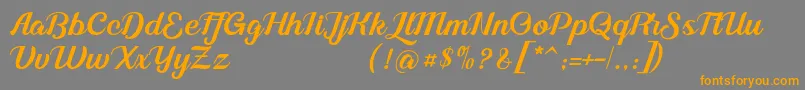 Alleyster DEMO Font – Orange Fonts on Gray Background