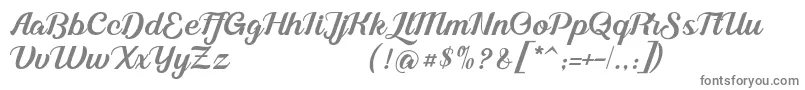 Alleyster DEMO-fontti – harmaat kirjasimet valkoisella taustalla
