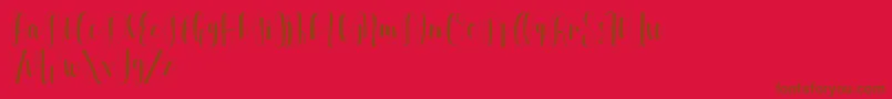 Allia Font – Brown Fonts on Red Background