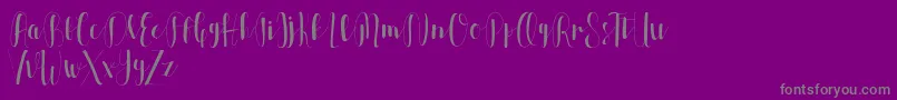 フォントAllia – 紫の背景に灰色の文字