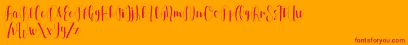 Alliaフォントについての詳細 フォントAllia – オレンジの背景に赤い文字